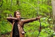 Katniss Everdeen, the screen character from Suzanne Collins novel trilogy, "The Hunger Games."
