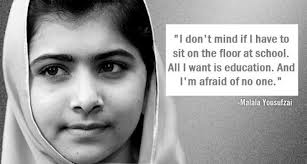 malala with quotation